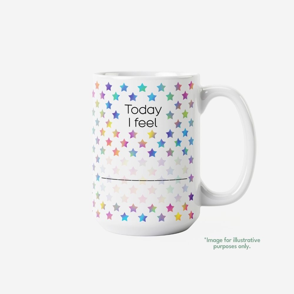 15oz intentional mug I AFFIRM with fill-in phrase Today I feel...